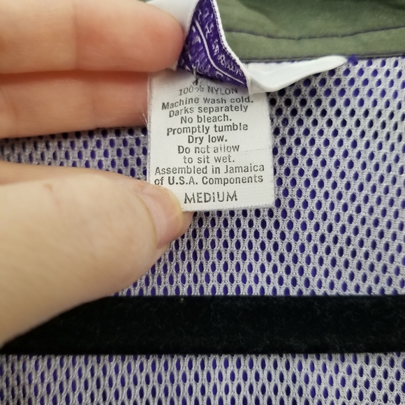 Vintage 80s Windbreaker Jacket Purple Magenta Moving Comfort Medium - Picture 6 of 6